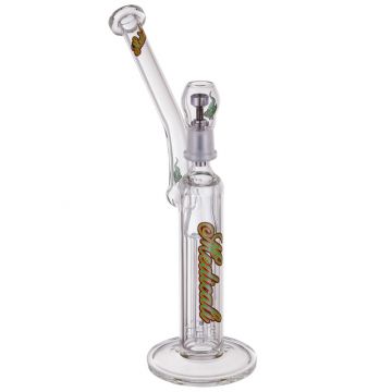 Medicali Glass - 5-Arm Tree Perc Vapor Bubbler - Rasta Script Label