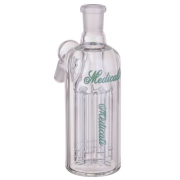 Medicali Glass - 8-Arm Tree Perc Ash Catcher - Green Script Label