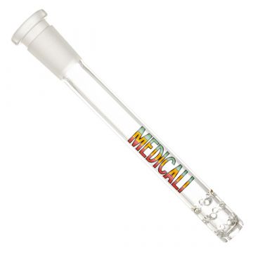 Medicali Glass - Pearl Downstem - Rasta Label - 4.5 Inch