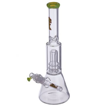 Medicali Glass - Slyme Mini 8-Arm Tree Perc Beaker Bong - Rasta Script Label