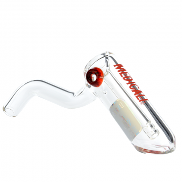 Medicali Glass - Layback Bubbler Hand Pipe - Red Label - Right side 