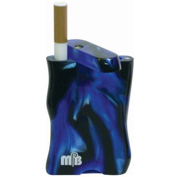 Magnetic Poker Box Shorties - Acrylic Dugout System - Blue - one-hitter pipe included (may vary from photo)