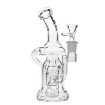 Blaze Glass Stemless Recycler Bubbler with Hourglass Diffuser - Side View 1