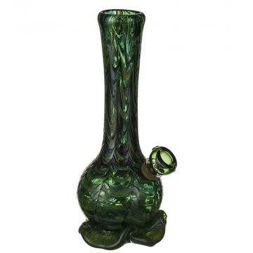 Noble Glass Green Small Round Base Glass Bong