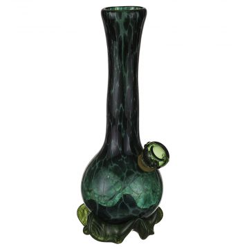 Noble Glass Green Small Round Base Glass Bong