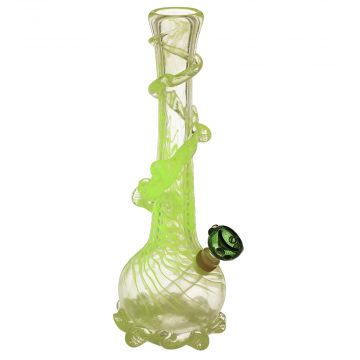 Noble Glass Small/Medium Uranium Glass Bong with Wrap