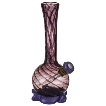 Noble Glass Purple Small Round Base Glass Bong 