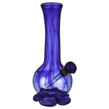 Noble Glass Cobalt Blue Small Round Base Glass Bong