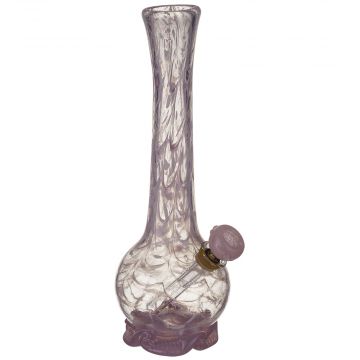 Noble Glass Cobalt Pink Small Round Base Glass Bong