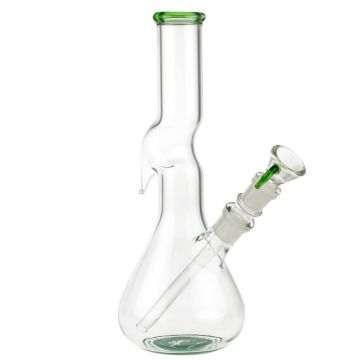 Boost Hells Fury Glass Beaker Bong | Green - Side View 