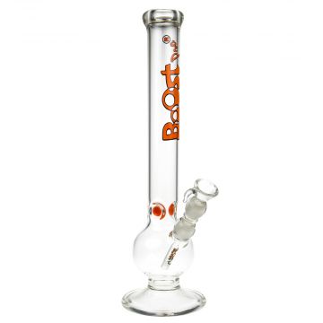 Boost Pro Bouncer Glass Ice Bong - Orange - Side View 1