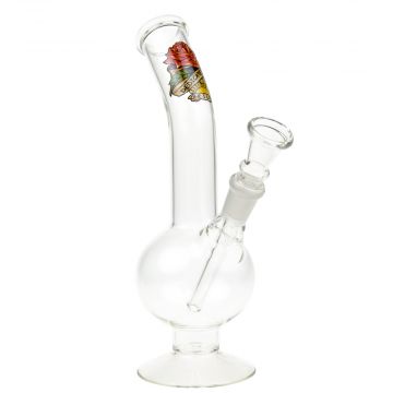 Mini Bubble Base Glass Bong with Bent Neck - Side View 1