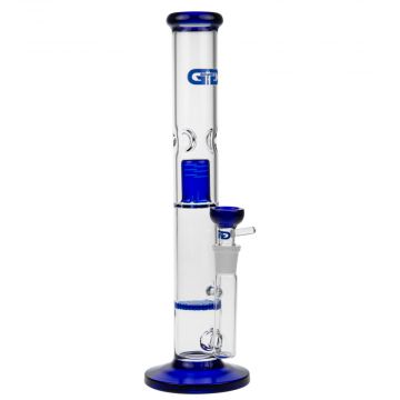 Grace Glass Cane Straight Ice Bong with Honeycomb Disc Perc - Side View 1