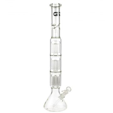 Grace Glass Beaker Ice Bong with Triple 10-Arm Tree Perc - Side View 1