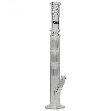 Grace Glass 7mm Straight Cylinder Ice Bong with 3 x 12-Arm Tree Percolator and 6-arm tree percolator diffuser 