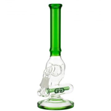 Grace Glass Nautilus Vapor Bubbler with Inline Diffuser | Green - With Vapor Dome and Nail