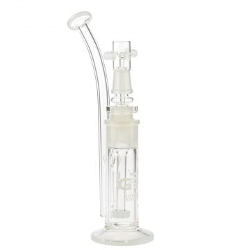 Grace Glass Limited Edition Vapor Bubbler with Showerhead Diffuser | White - With Vapor Dome