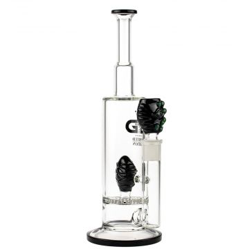 Grace Glass Limited Edition Bong with with HoneyComb Disc Perc | Black Monster - With Herb Bowl