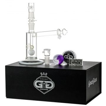 Grace Glass GG Sidecar Vapor Bubbler with Slitted Ball Perc | White 