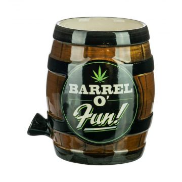 Ceramic Barrel-O-Fun Pipe Mug | 8oz - Front View