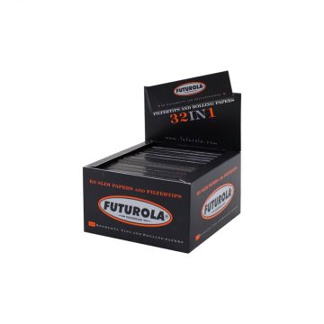 Futurola King Size Slim Rolling Papers with Tips | Box