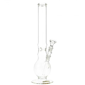 G-Spot Glass Ringball Ice Bong with Real Gold Logo - Side View 1