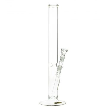 G-Spot Glass Straight Cylinder Ice Bong with Real Gold Logo | 50 cm - Side View 1