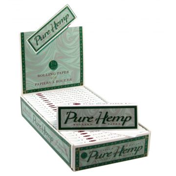 Pure Hemp - Regular Sized 1 ¼ Rolling Papers - Box of 25 Packs