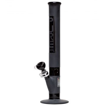 Pure Glass Classic 5018 Straight Bong - 18 Inch - 50mm - Black Frosted
