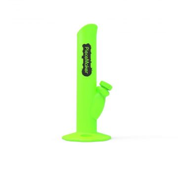 PieceMaker Kermit Silicone Straight Tube Ice Bong | Green Glow