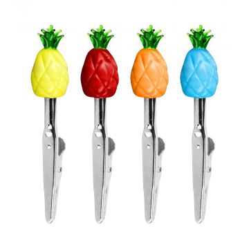 Pineapple Glass Memo Clip - 4 Pack