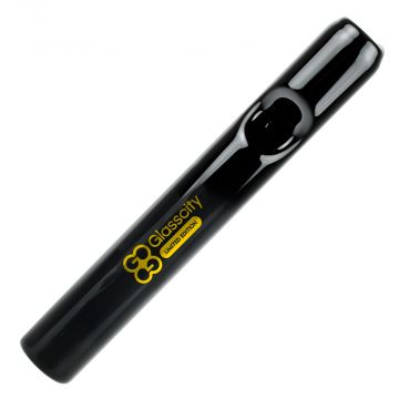 Glasscity Limited Edition Large Glass Steamroller Pipe - Black