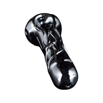 Empire Glassworks Penis Pipe Worked Spoon | Black