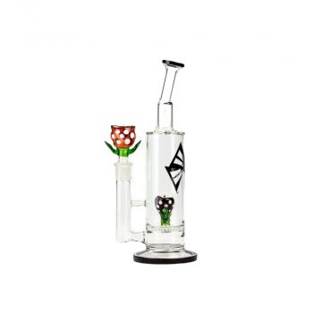 Evolution Red Venus Glass Bubbler with Perc | 12.5 Inches