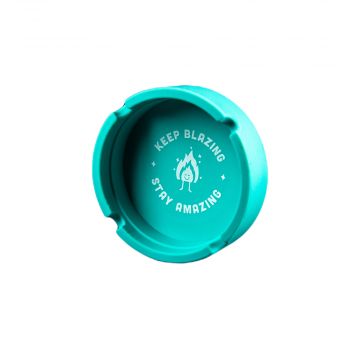 Janeys Keep Blazing Teal Ashtray