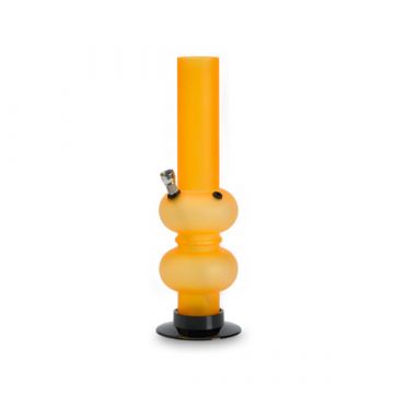 Frosted Acrylic Double Bubble Water Pipe - Colored - 32cm