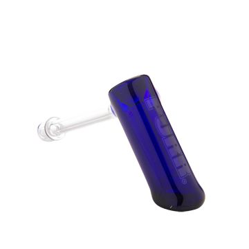 Purr Glass Pocket Hammer Bubbler - Blue - Side view 1