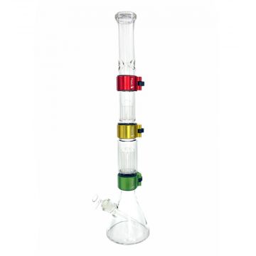 Prism Rasta Triple Stack Modular Bong | side view 1