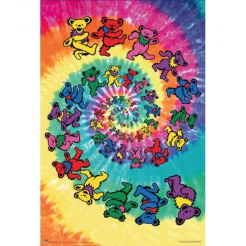 Grateful Dead Spiral Bears Poster