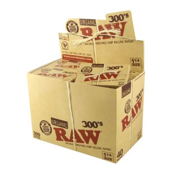 RAW Organic 300's Creaseless Hemp Rolling Papers | Box