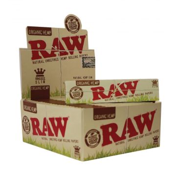 RAW Organic King Size Slim Rolling Papers | Box