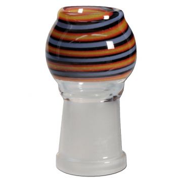 Blaze Glass 14.5mm Female Glass Oil Dome with Colored Stripes