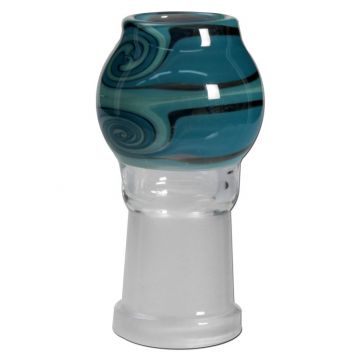 Blaze Glass 14.5mm Female Glass Oil Dome with Blue Swirls