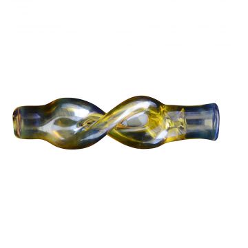 Glass Taster Pipe - Fumed Tornado Twist