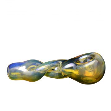 Glass Spoon Pipe - Fumed Tornado Twist 