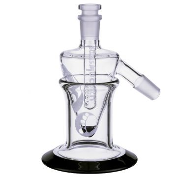 Sasquatch Glass - Hornet's Nest Inverted Ash Catcher with Retreat Base - 45 Degree - Midnight Black