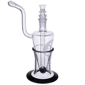 Sasquatch Glass - Bee Hive Bubbler and Base - Midnight Black