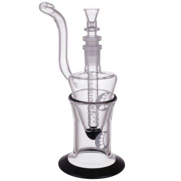 Sasquatch Glass - Wasp's Den Mini Bubbler and Base - Midnight Black