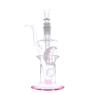 Sasquatch Glass - Bee Hive Bubbler and Base - Pink