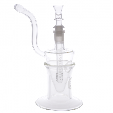 Sasquatch Glass - Mini Hornet's Nest Bubbler and Base - Clear 